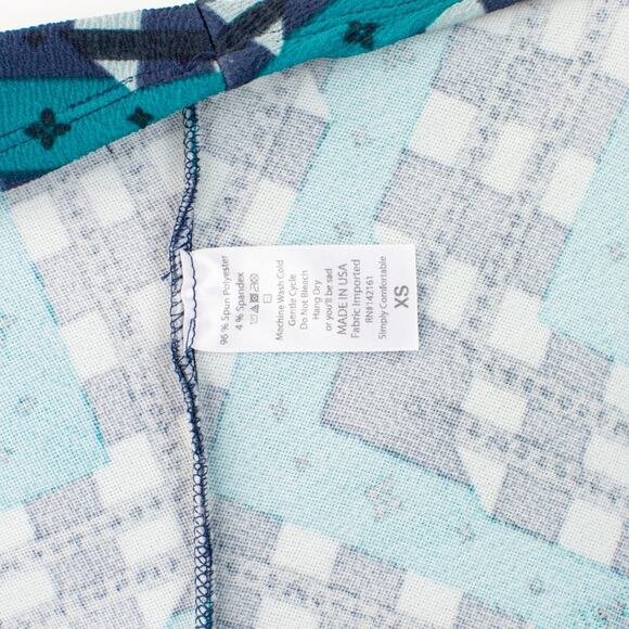 Lularoe XS NWOT Womens Unicorn Nicole Blue Print Midi Dress - Picture 3 of 4